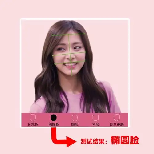 有五种脸型,其中图标为全黑色的就是你的脸型