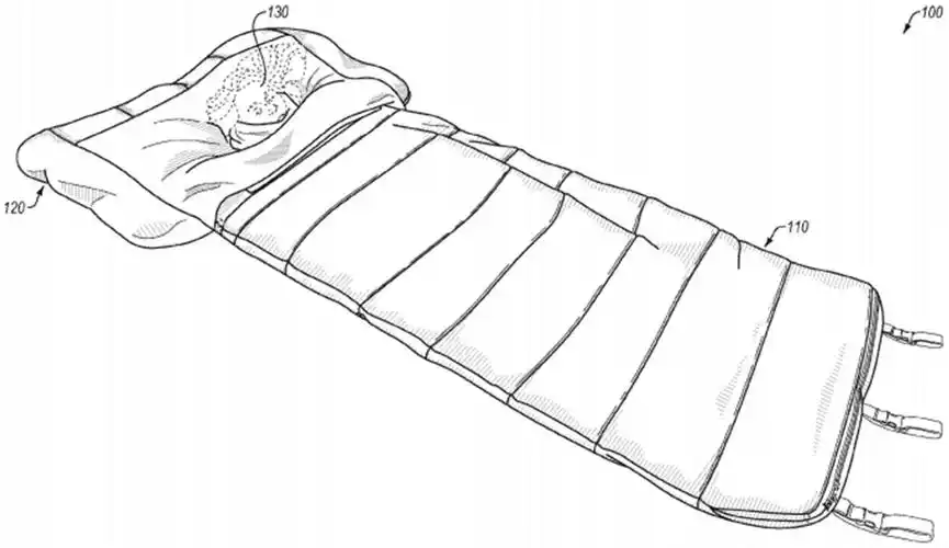 带顶部翼片的睡袋