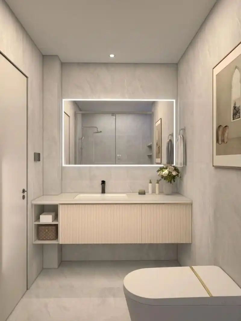 这谁忍得住呀,箭牌卫浴浴室柜效果图73好美呀 卫生间的效果图出来了