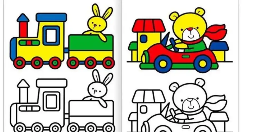 小班涂色画图片 小班涂色画图片大全小动物_牛求艺网