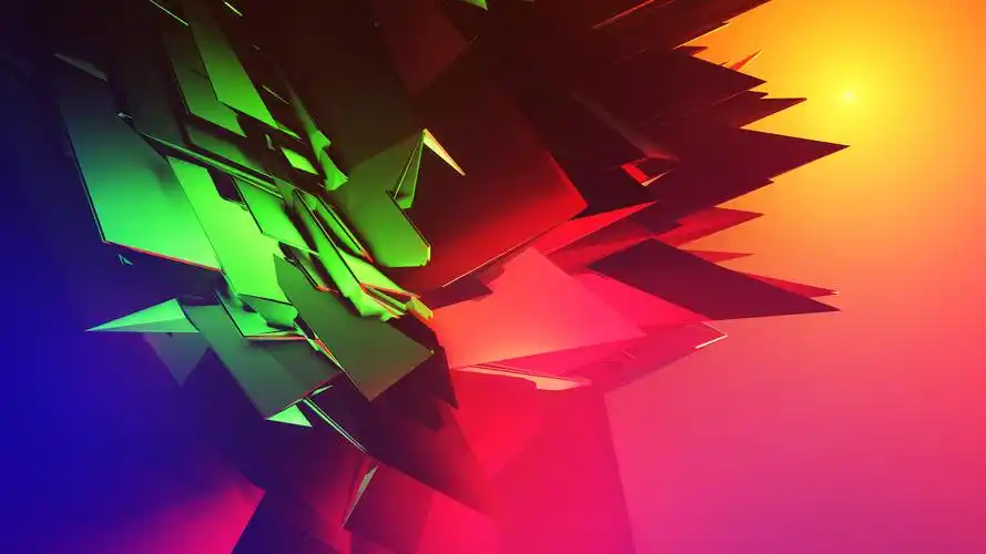 3d未来设计炫彩抽象三维立体图形背景