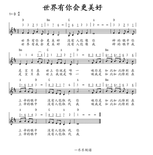 窗听雨(编辑)查看更多>>(世界有你会更美好) / 南窗听雨编辑相关歌谱