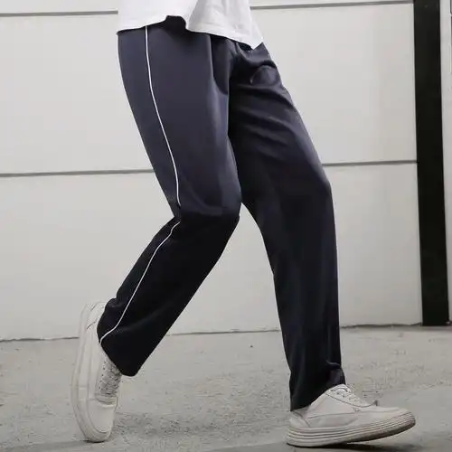 校裤一条杠男女小学直筒白边白杠运动裤一道杠初中高中生校服裤子