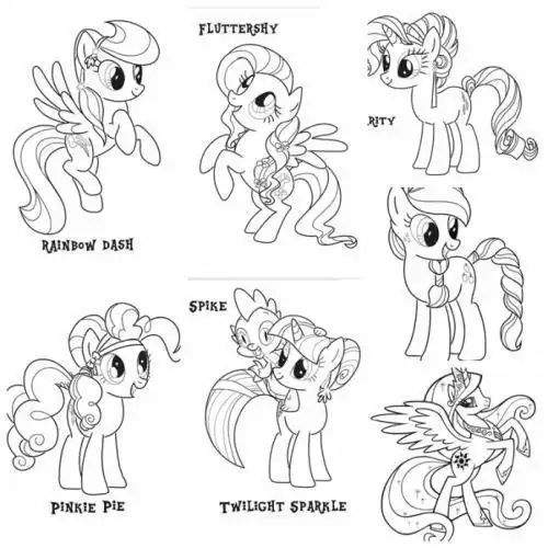 最新小马宝莉苹果丽丽简笔画