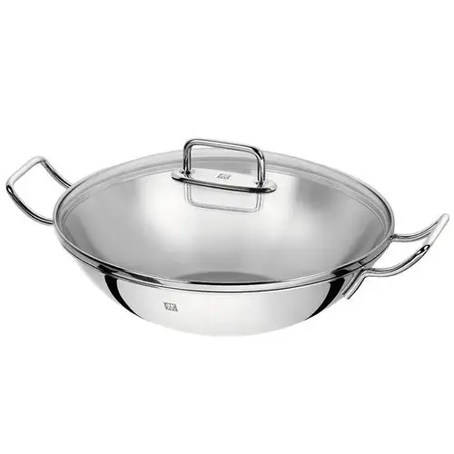 [1个] zwillin 双立人不锈钢32cm双耳炒锅带盖带漏油架