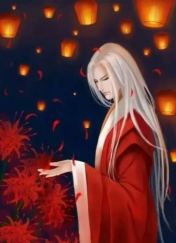 他,从开满曼珠沙华的地狱边缘走来,一袭红衣,万分妖娆.