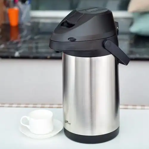 不锈钢内胆气压式热水瓶按压保温壶家用大容量暖瓶3l4l压力暖水瓶304