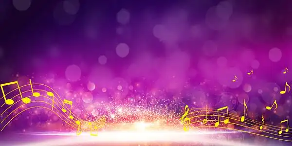 梦幻音乐会紫色背景素材