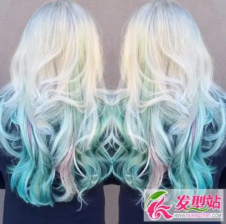 奇幻渐变色染发 极光梦幻彩色渐变流行色_发型站_最新