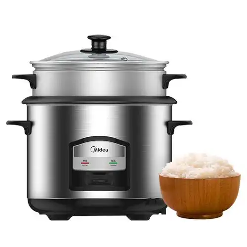 美的midea电饭煲家用大容量机械式电饭锅带蒸笼安全防干烧自动老式