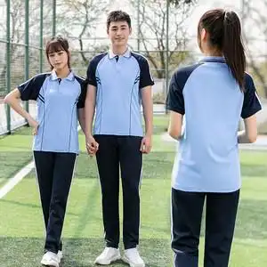 中学生校服t恤高中生毕业班服男夏季短袖长裤运动休闲套装女定制