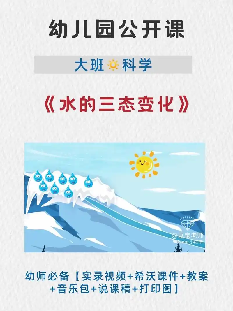 幼儿园公开课02大班社会水的三态变化97.96
