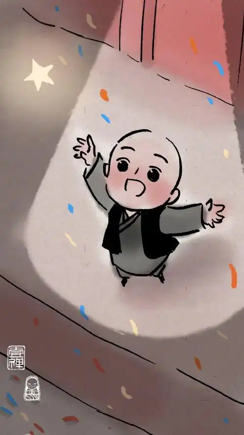 一禅小和尚萌系卡通手机壁纸