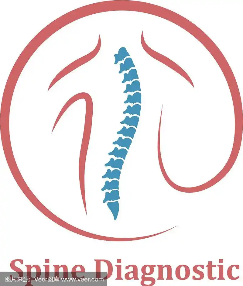 脊椎诊断标志图标模板
