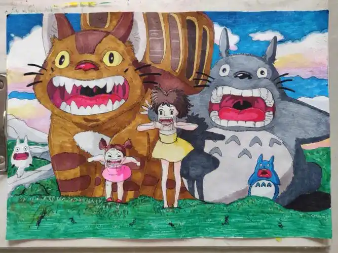 宫崎骏动漫马克笔手绘龙猫78