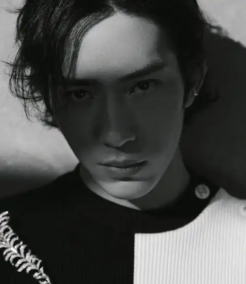井柏然光影大片,黑白交错,凌乱发型男人味十足!