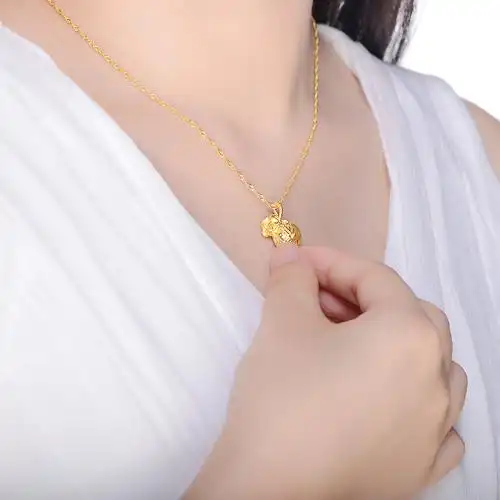 吊坠周大生黄金女款3d硬金足金福袋新款时尚颈饰