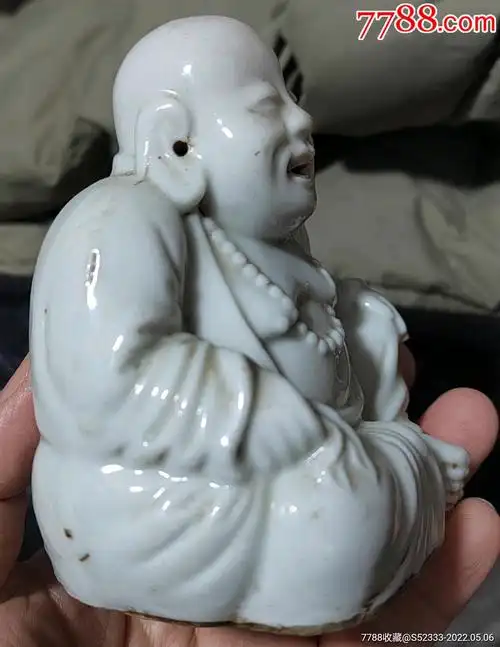 清末民国德化白瓷弥勒佛造像