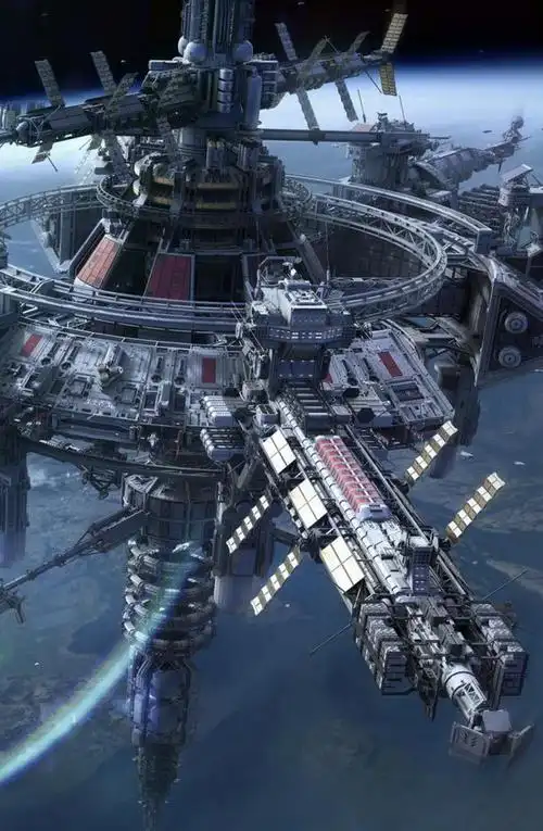 科幻世界中的太空舱来自未来同步轨道空间站的想象