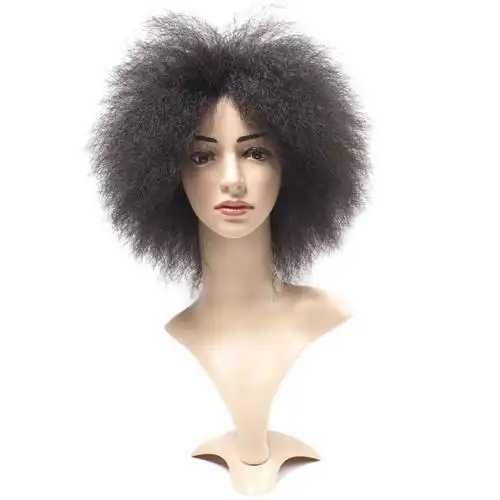 毛毛虫欧美假发女蓬松假发短全机制小卷化纤发爆炸头套afro wig