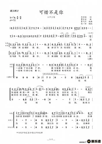 《可惜不是你》吉他谱 分享