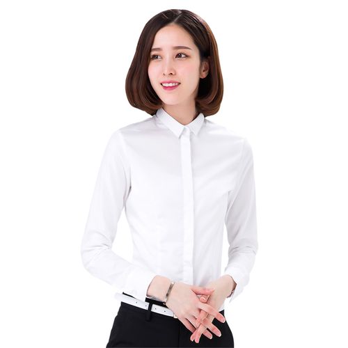 白衬衫领寸工作服正装工装面试大码抗皱免烫气质衬衫