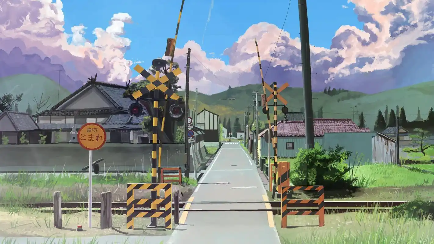 日系绝美意境动漫风景手绘插画,艺术壁纸-回车桌面