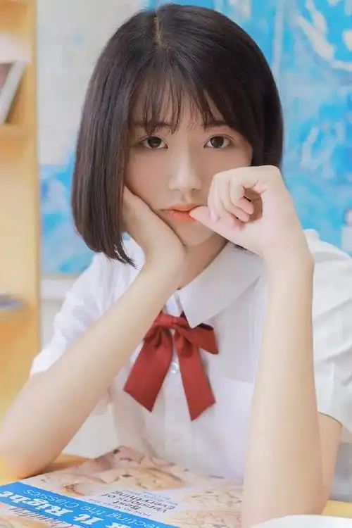 清纯长相校服女生满满的青春气息