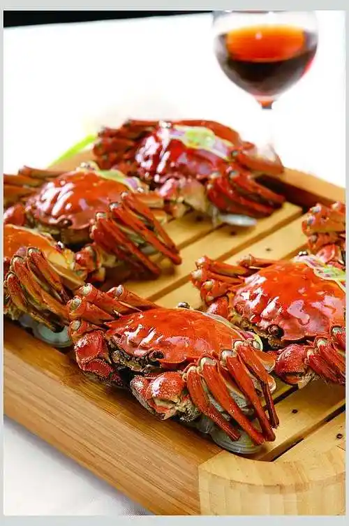 清蒸大闸蟹摄影背景图片