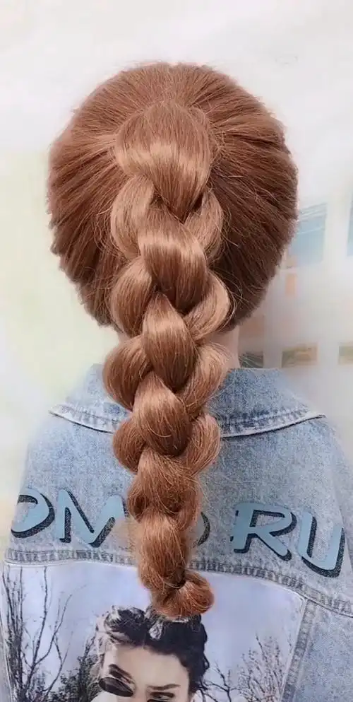 你喜欢的样子我都有#四股圆辫编发新年高马尾,气质十足