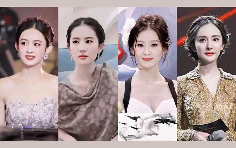 她们以前各种各样的盘发不香吗【赵丽颖x刘亦菲x刘诗诗x杨幂】