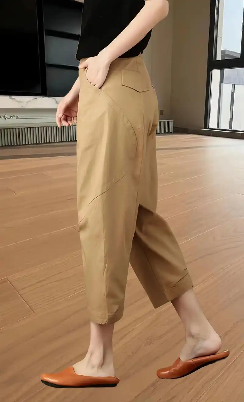 高腰休闲萝卜裤.姐妹们!春季新款来咯!胯宽腿粗的姐妹看过来~ - 抖音