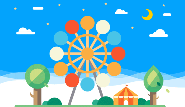 圆圈帐篷旋转月亮gif动图_动态图_表情包下载_soogif