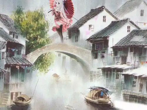 求一张江南小镇的动漫唯美图片