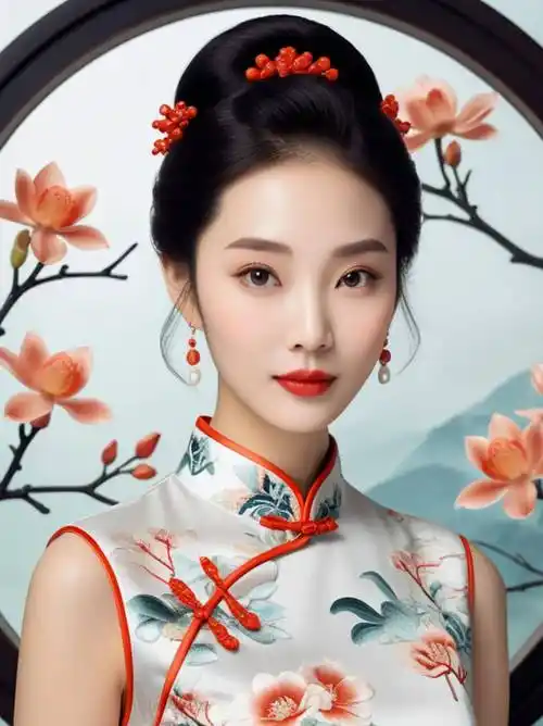 穿上旗袍的女子,仿佛穿越了时空的隧道,与那古时的佳人相遇,共同演绎