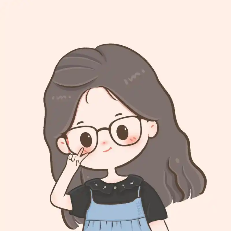 q版女生头像 左滑戴上眼镜～ 喜欢自行保存哦,可当头像,9215转载