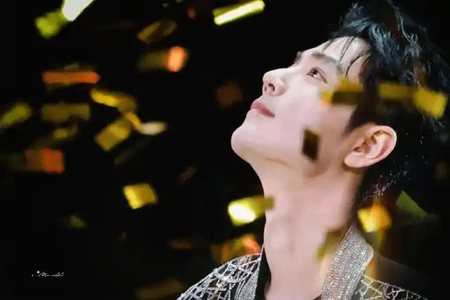 彩带飘下的那刻,继续做闪闪发光的巨星吧#肖战