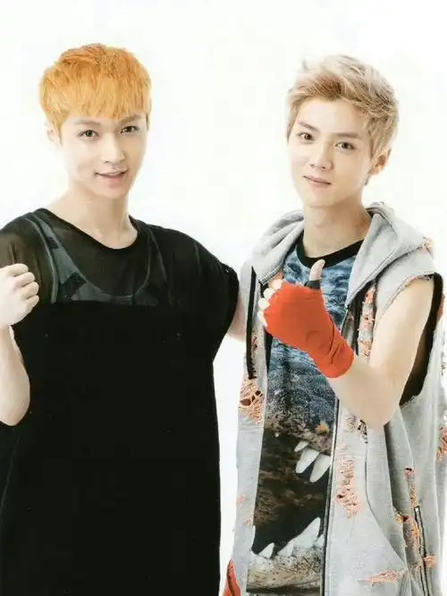 鹿晗,张艺兴昔日同框图