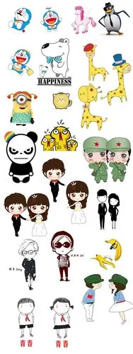 动漫卡通人物矢量图 卡通形象