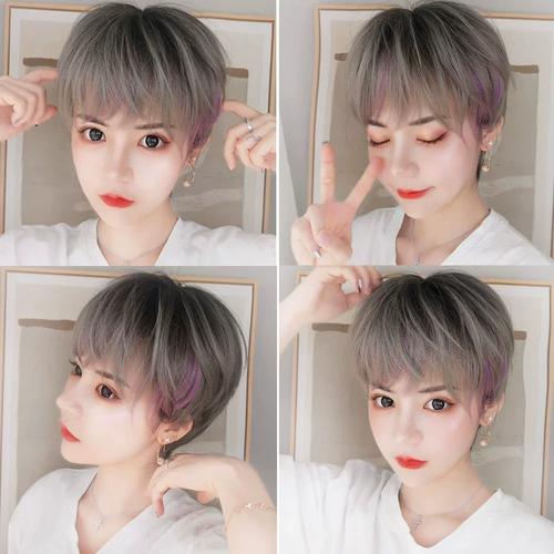 假发女短发造型减龄修圆脸bobo头帅气个性网红自然少女韩式假发套