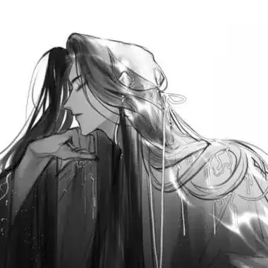 漫画男头黑白古风