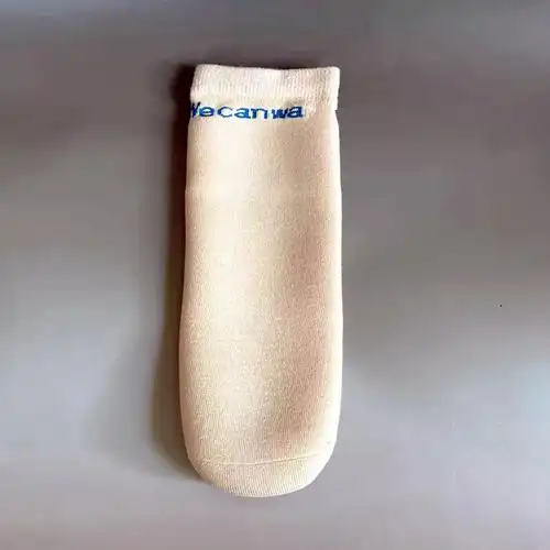 套弹力加厚假肢套残肢袜假肢袜 白色 硅胶袜子小码s号(棉袜)【图片