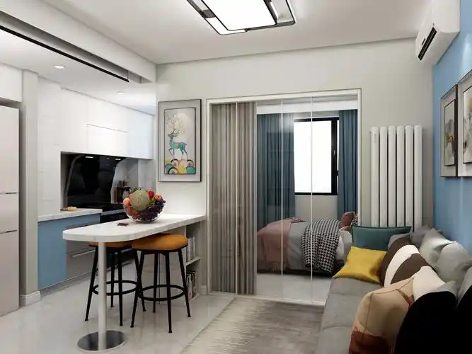 清新小户型开间改两居