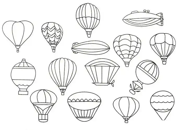 热气球简笔画大全及画法步骤