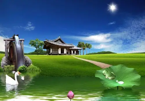 唯美天空之城psd素材 psd素材下载 #素材