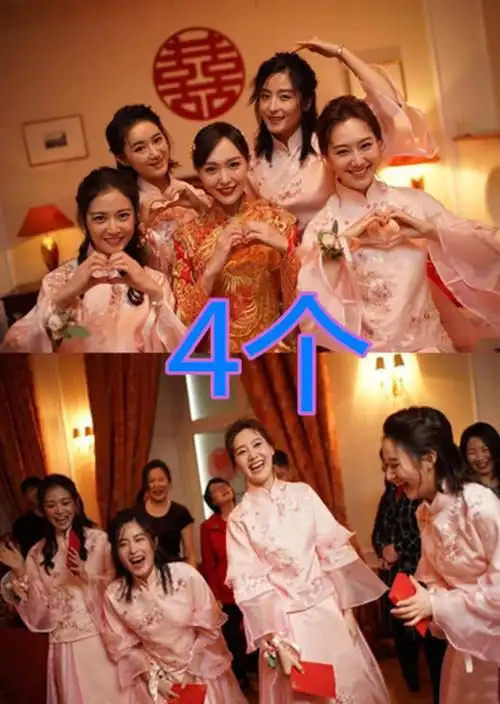 有种差距叫伴娘数量唐艺昕3个唐嫣4个而她有10个伴娘