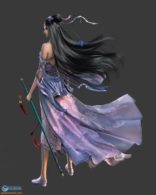 a01古装美女cg原画设定 - 其他3d资源 - cg资源海 - cgziyuanhai.com