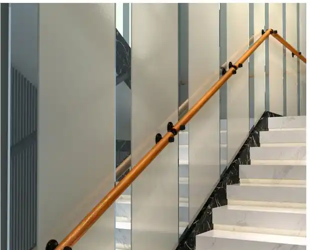 定制欧式靠墙楼梯扶手实木别墅阁楼室内老人儿童木扶手家用走廊自装