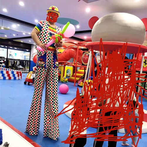 新款小丑高跷服装,小丑服,高跷服,高跷表演服