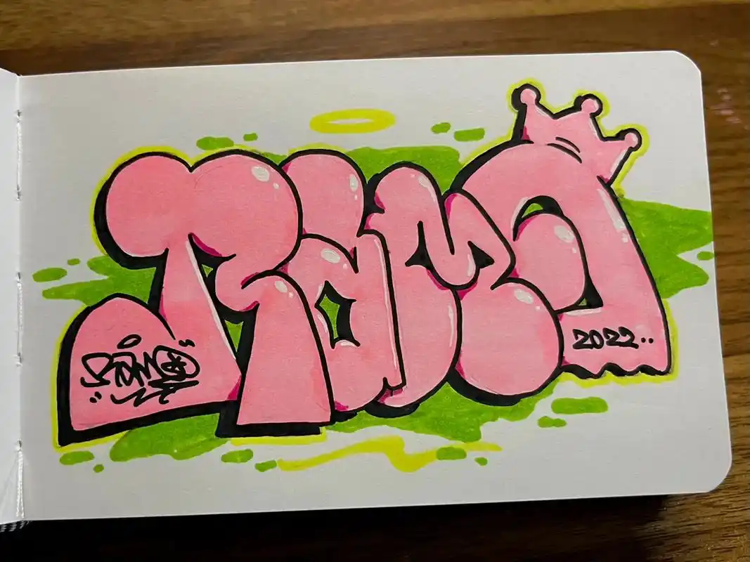 throw up 练习92#泡泡字 #涂鸦 #graffit - 抖音